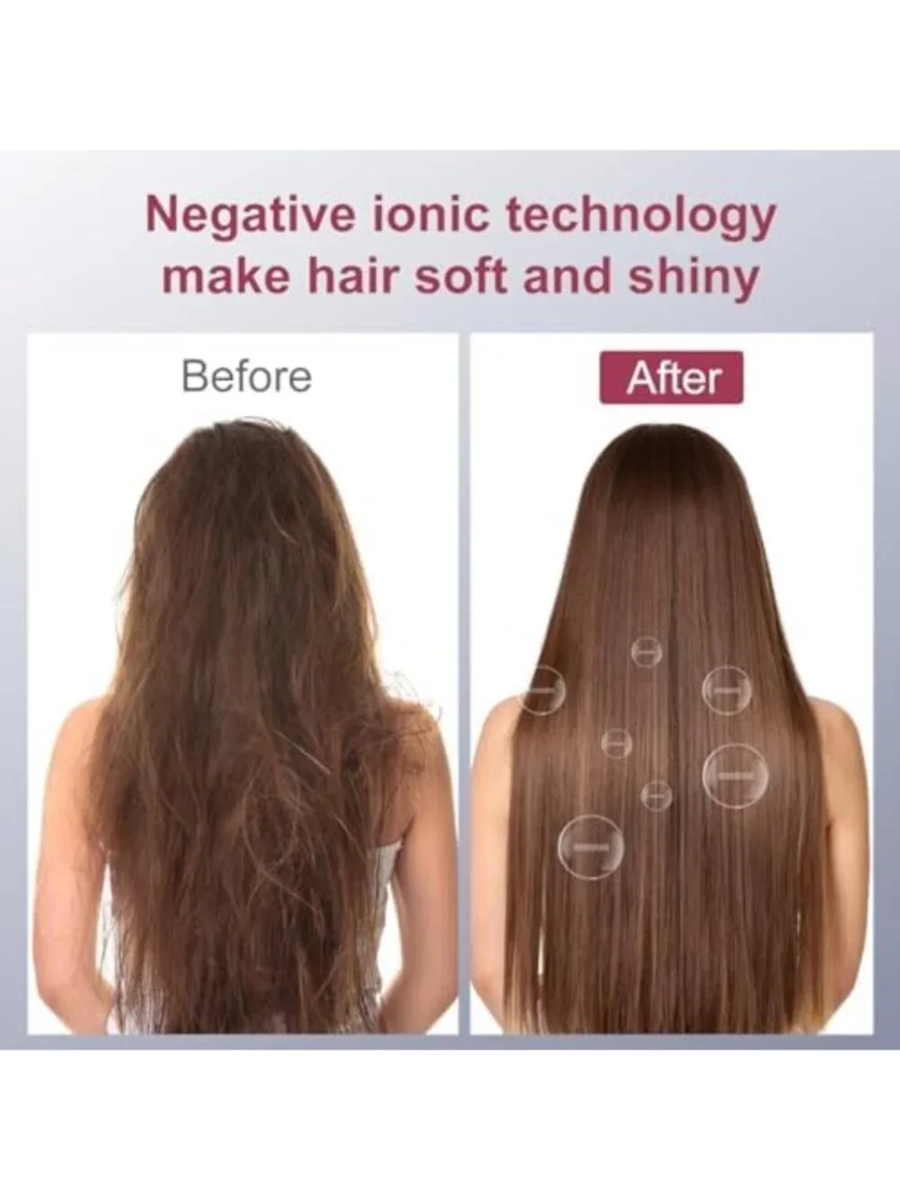 Professional Ionic Hair Dryer with Diffuser, Fast Drying & Quiet Blow Dryer for